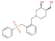(3S*,4R*)-4-(hydroxymethyl)-1-{2-[(phenylsulfonyl)methyl]benzyl}-3-piperidinol