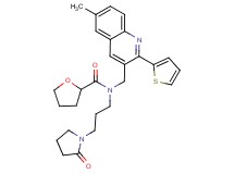 N-{[6-methyl-2-(2-thienyl)-3-quinolinyl]methyl}-N-[3-(2-oxo-1-pyrrolidinyl)propyl]tetrahydro-2-furancarboxamide