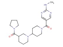 N-methyl-5-{[3-(pyrrolidin-1-ylcarbonyl)-1,4'-bipiperidin-1'-yl]carbonyl}pyrimidin-2-amine