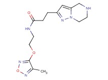 N-{2-[(4-methyl-1,2,5-oxadiazol-3-yl)oxy]ethyl}-3-(4,5,6,7-tetrahydropyrazolo[1,5-a]pyrazin-2-yl)propanamide hydrochloride