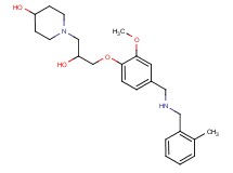 1-[2-hydroxy-3-(2-methoxy-4-{[(2-methylbenzyl)amino]methyl}phenoxy)propyl]-4-piperidinol