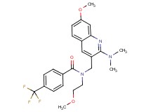 N-{[2-(dimethylamino)-7-methoxy-3-quinolinyl]methyl}-N-(2-methoxyethyl)-4-(trifluoromethyl)benzamide