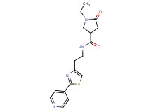 1-ethyl-5-oxo-N-{2-[2-(4-pyridinyl)-1,3-thiazol-4-yl]ethyl}-3-pyrrolidinecarboxamide