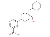 6-[4-(hydroxymethyl)-4-(tetrahydro-2H-pyran-2-ylmethyl)piperidin-1-yl]pyrazine-2-carboxamide
