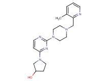 1-(2-{4-[(3-methyl-2-pyridinyl)methyl]-1-piperazinyl}-4-pyrimidinyl)-3-pyrrolidinol