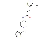 3-(4-methyl-1,3-thiazol-5-yl)-N-[1-(2-thienylmethyl)-4-piperidinyl]propanamide