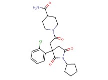 1-{[3-(2-chlorophenyl)-1-cyclopentyl-2,5-dioxo-3-pyrrolidinyl]acetyl}-4-piperidinecarboxamide