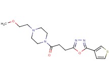 1-(2-methoxyethyl)-4-{3-[5-(3-thienyl)-1,3,4-oxadiazol-2-yl]propanoyl}piperazine