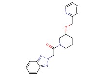 2-{2-oxo-2-[3-(2-pyridinylmethoxy)-1-piperidinyl]ethyl}-2H-1,2,3-benzotriazole