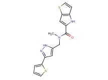N-methyl-N-{[3-(2-thienyl)-1H-pyrazol-5-yl]methyl}-4H-thieno[3,2-b]pyrrole-5-carboxamide