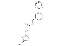 2-[(4-methyl-1,3-thiazol-2-yl)thio]-N-[(1-pyrimidin-2-ylpiperidin-3-yl)methyl]acetamide