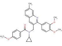 N-cyclopropyl-N-{[2-(3,4-dimethoxyphenyl)-7-methyl-3-quinolinyl]methyl}-4-methoxybenzamide