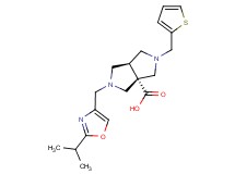 (3aS*,6aS*)-2-[(2-isopropyl-1,3-oxazol-4-yl)methyl]-5-(2-thienylmethyl)hexahydropyrrolo[3,4-c]pyrrole-3a(1H)-carboxylic acid