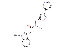 N-methyl-2-(1-methyl-1H-indol-3-yl)-N-{[3-(3-pyridinyl)-5-isoxazolyl]methyl}acetamide