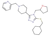2-({4-[5-[(cyclohexylmethyl)thio]-4-(tetrahydro-2-furanylmethyl)-4H-1,2,4-triazol-3-yl]-1-piperidinyl}methyl)pyridine