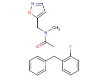 3-(2-fluorophenyl)-N-(5-isoxazolylmethyl)-N-methyl-3-phenylpropanamide