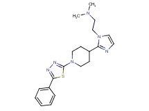 N,N-dimethyl-2-{2-[1-(5-phenyl-1,3,4-thiadiazol-2-yl)piperidin-4-yl]-1H-imidazol-1-yl}ethanamine