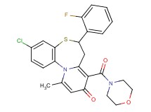 3-chloro-6-(2-fluorophenyl)-11-methyl-8-(4-morpholinylcarbonyl)-6,7-dihydro-9H-pyrido[2,1-d][1,5]benzothiazepin-9-one