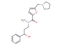 N-(3-hydroxy-3-phenylpropyl)-N-methyl-5-(pyrrolidin-1-ylmethyl)-2-furamide