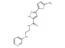 3-(5-methyl-2-furyl)-N-[2-(pyridin-3-ylamino)ethyl]-1H-pyrazole-5-carboxamide