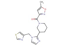 1-[(5-methyl-3-isoxazolyl)carbonyl]-3-[1-(1,3-thiazol-4-ylmethyl)-1H-imidazol-2-yl]piperidine