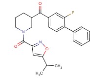 (2-fluoro-4-biphenylyl){1-[(5-isopropyl-3-isoxazolyl)carbonyl]-3-piperidinyl}methanone