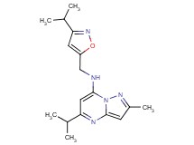 5-isopropyl-N-[(3-isopropyl-5-isoxazolyl)methyl]-2-methylpyrazolo[1,5-a]pyrimidin-7-amine
