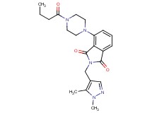 4-(4-butyryl-1-piperazinyl)-2-[(1,5-dimethyl-1H-pyrazol-4-yl)methyl]-1H-isoindole-1,3(2H)-dione