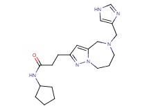 N-cyclopentyl-3-[5-(1H-imidazol-4-ylmethyl)-5,6,7,8-tetrahydro-4H-pyrazolo[1,5-a][1,4]diazepin-2-yl]propanamide