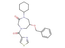 6-(benzyloxy)-1-cyclohexyl-4-(1,3-thiazol-4-ylcarbonyl)-1,4-diazepan-2-one