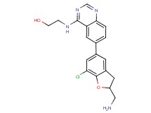 2-({6-[2-(aminomethyl)-7-chloro-2,3-dihydro-1-benzofuran-5-yl]quinazolin-4-yl}amino)ethanol