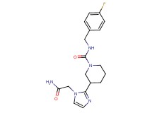 3-[1-(2-amino-2-oxoethyl)-1H-imidazol-2-yl]-N-(4-fluorobenzyl)-1-piperidinecarboxamide
