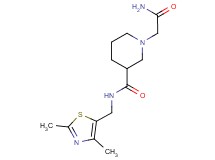 1-(2-amino-2-oxoethyl)-N-[(2,4-dimethyl-1,3-thiazol-5-yl)methyl]-3-piperidinecarboxamide
