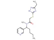 2-[(3-ethyl-1H-1,2,4-triazol-5-yl)thio]-N-methyl-N-(1-pyridin-3-ylpentyl)acetamide