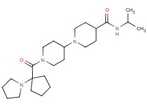 N-isopropyl-1'-{[1-(1-pyrrolidinyl)cyclopentyl]carbonyl}-1,4'-bipiperidine-4-carboxamide