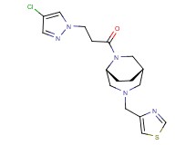 (1S*,5R*)-6-[3-(4-chloro-1H-pyrazol-1-yl)propanoyl]-3-(1,3-thiazol-4-ylmethyl)-3,6-diazabicyclo[3.2.2]nonane