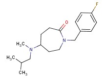 1-(4-fluorobenzyl)-5-[isobutyl(methyl)amino]-2-azepanone