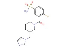 4-fluoro-3-{[3-(1H-imidazol-1-ylmethyl)-1-piperidinyl]carbonyl}benzenesulfonamide