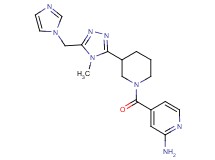 4-({3-[5-(1H-imidazol-1-ylmethyl)-4-methyl-4H-1,2,4-triazol-3-yl]piperidin-1-yl}carbonyl)pyridin-2-amine