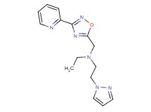 N-ethyl-2-(1H-pyrazol-1-yl)-N-{[3-(2-pyridinyl)-1,2,4-oxadiazol-5-yl]methyl}ethanamine