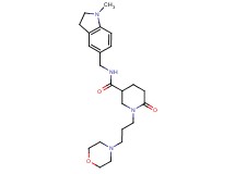 N-[(1-methyl-2,3-dihydro-1H-indol-5-yl)methyl]-1-[3-(4-morpholinyl)propyl]-6-oxo-3-piperidinecarboxamide