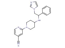 2-(4-{[2-(1H-imidazol-1-yl)-1-phenylethyl]amino}piperidin-1-yl)isonicotinonitrile