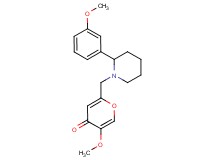 5-methoxy-2-{[2-(3-methoxyphenyl)-1-piperidinyl]methyl}-4H-pyran-4-one
