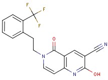 2-hydroxy-5-oxo-6-{2-[2-(trifluoromethyl)phenyl]ethyl}-5,6-dihydro-1,6-naphthyridine-3-carbonitrile