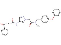 N-(1-{2-[methyl(4-phenoxybenzyl)amino]-2-oxoethyl}-1H-pyrazol-4-yl)-4-oxo-4-phenylbutanamide