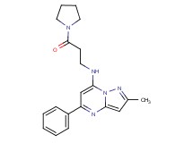 2-methyl-N-(3-oxo-3-pyrrolidin-1-ylpropyl)-5-phenylpyrazolo[1,5-a]pyrimidin-7-amine