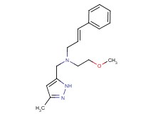 (2-methoxyethyl)[(3-methyl-1H-pyrazol-5-yl)methyl][(2E)-3-phenylprop-2-en-1-yl]amine