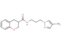 N-[3-(4-methyl-1H-pyrazol-1-yl)propyl]chromane-3-carboxamide