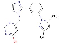 6-({2-[3-(3,5-dimethyl-1H-pyrazol-1-yl)phenyl]-1H-imidazol-1-yl}methyl)pyrimidin-4-ol