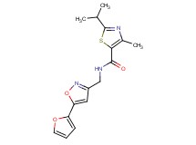 N-{[5-(2-furyl)-3-isoxazolyl]methyl}-2-isopropyl-4-methyl-1,3-thiazole-5-carboxamide